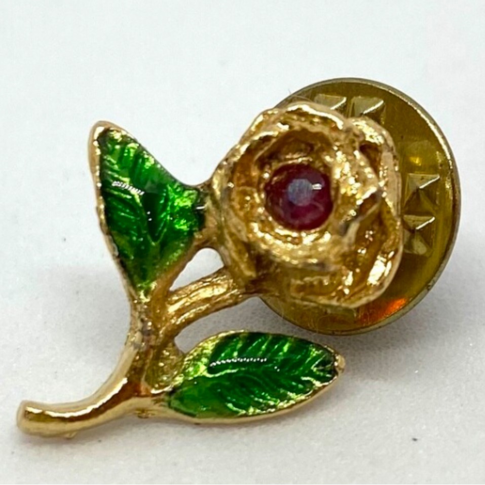 Genuine Ruby, 24 Karat Gold By Harriet Carter Pin